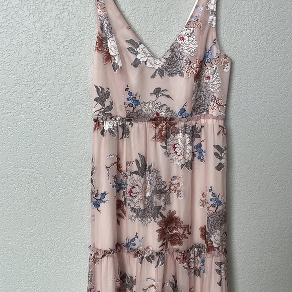 Show Me Your Mumu Dress Floral Tiered Maxi Pink size Small - Picture 4 of 13